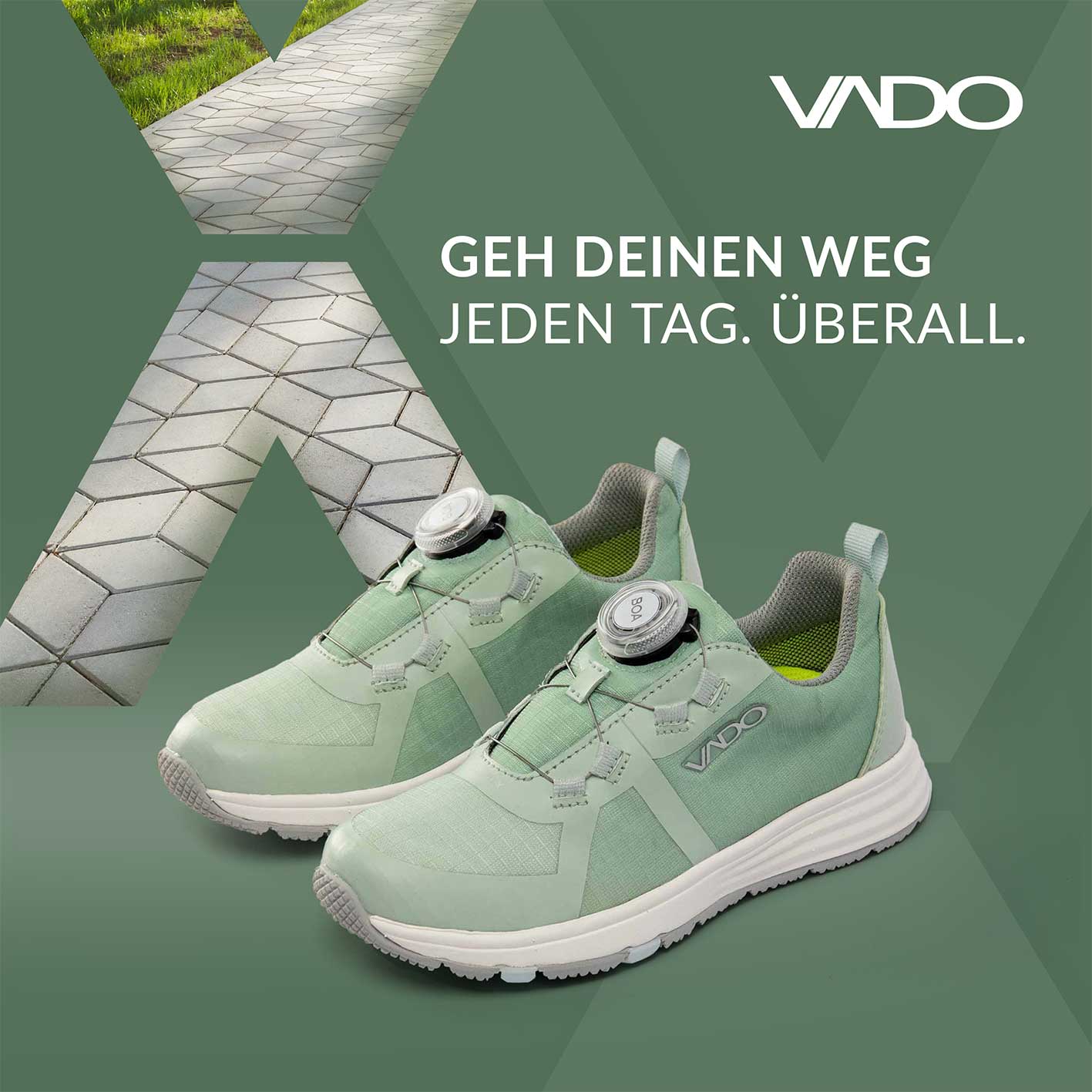 Premium Kinderschuh VADO FRESH Low BOA Goretex menta