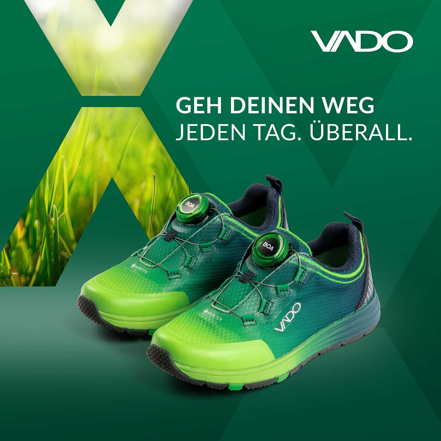 VADO Kinder Sneaker FADE BOA-Verschluss Gore-Tex - limegreen