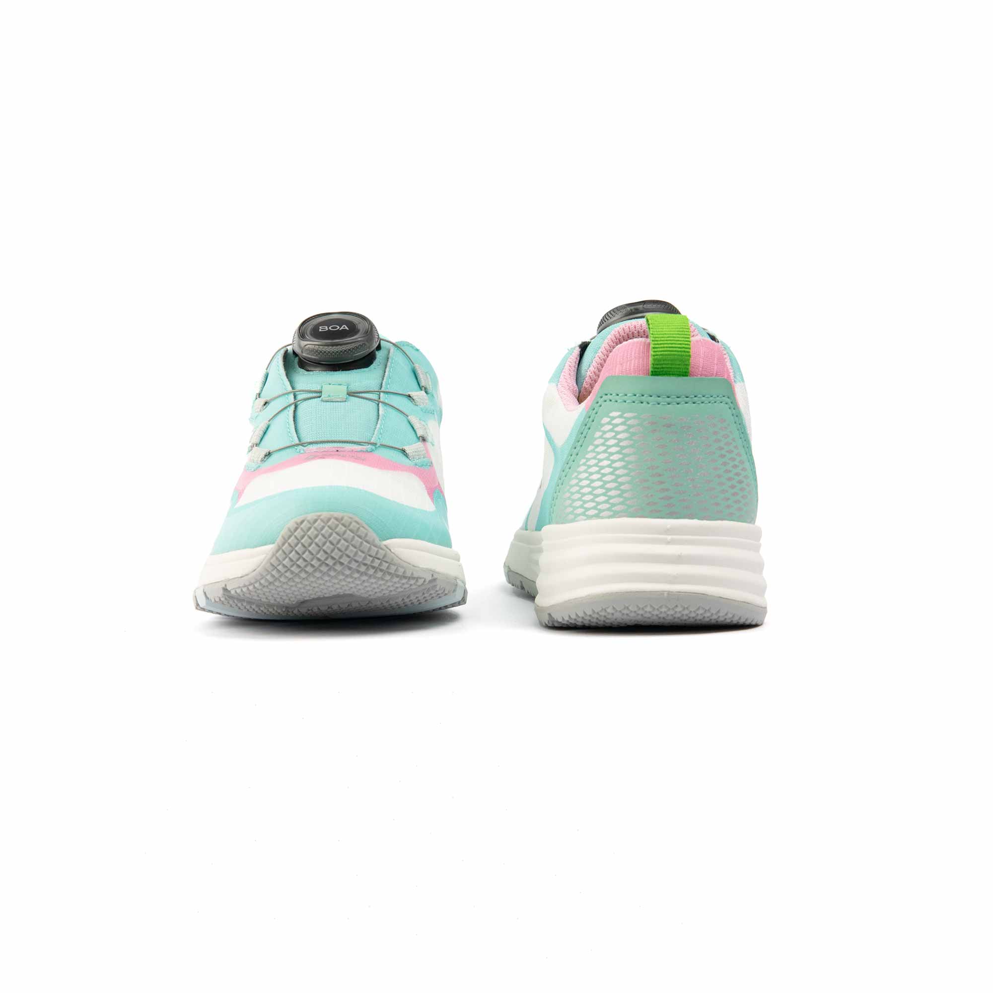 VADO Mädchen Sneaker SMILE Lo BOA GTX mint rosa Vorder-/ Rückansicht